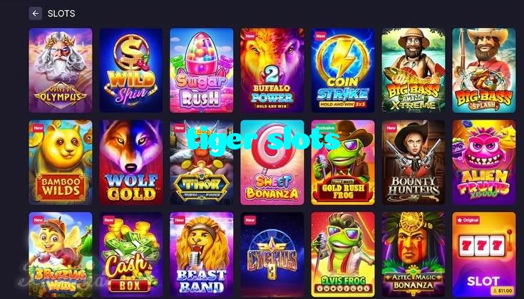 tiger slots casino presented on mobile device in Pakistan with slots and live games
